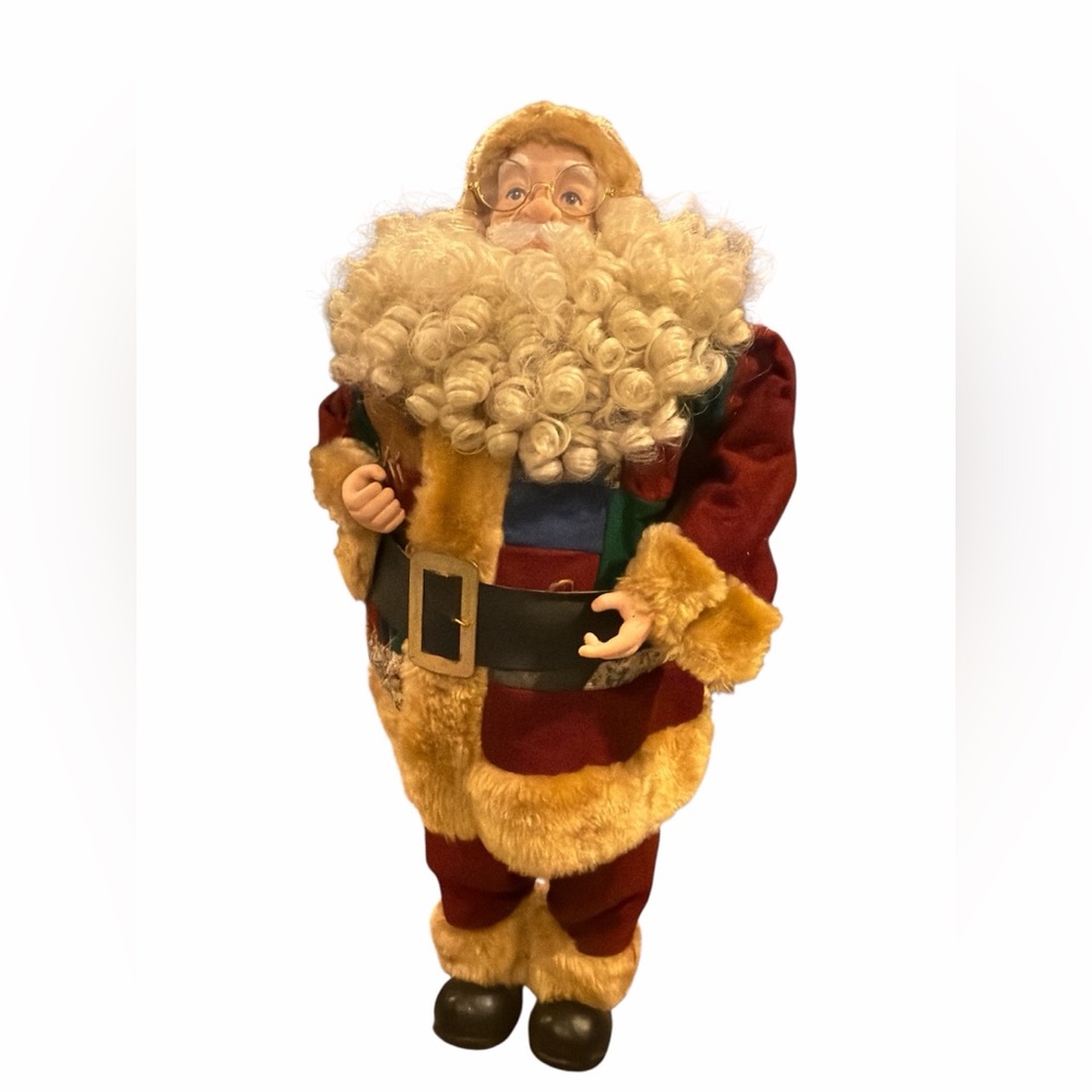 Vtg folk art standing Santa